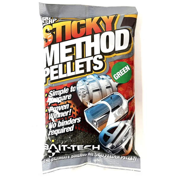 Mikro pelety Bait-tech Sticky Method Pellets Micro Green