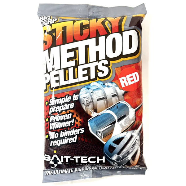 Mikro pelety Bait-tech Sticky Method Pellets Micro Red