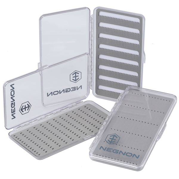 Krabička na mušky Negnon Clear Slim Fly Box Large