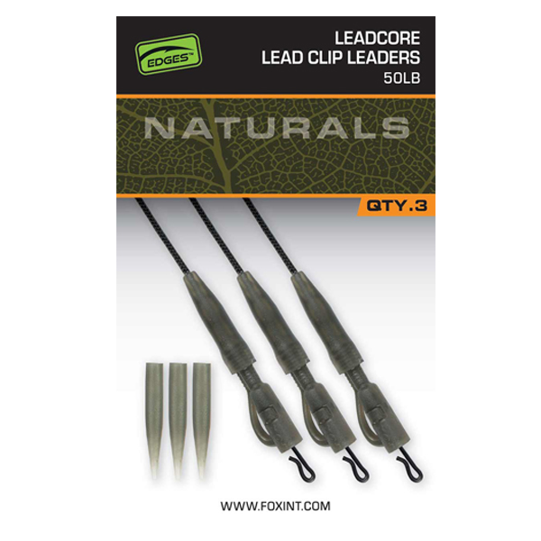 Montáž s olovenkou a klipom Fox Naturals Leadcore Lead Clip Leaders