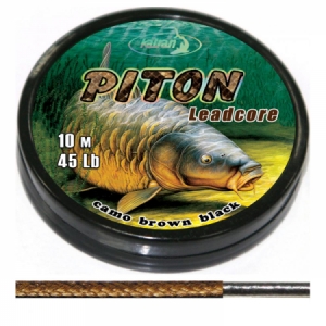 Olovená šnúrka Katran Piton Leadcore Camo Brown Black