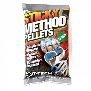 Mikro pelety Bait-tech Sticky Method Pellets Micro Green