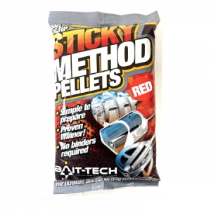 Mikro pelety Bait-tech Sticky Method Pellets Micro Red