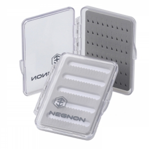 Krabička na mušky Negnon Clear Slim Fly Box Small