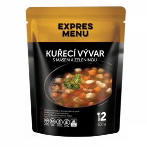 Expres Menu Kurací vývar s mäsom a zeleninou - 2 porcie