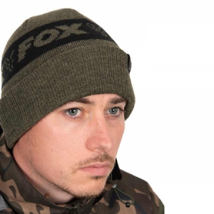 Čiapka Fox Collection Green/Black Beanie