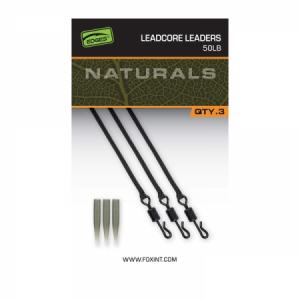 Montáž s olovenkou a rýchlo obratlíkom Fox Naturals Leadcore Leaders 50lb