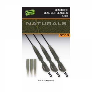 Montáž s olovenkou a klipom Fox Naturals Leadcore Lead Clip Leaders