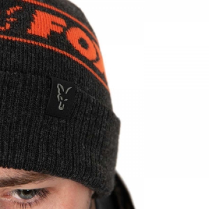 Čiapka Fox Collection Black/Orange Beanie