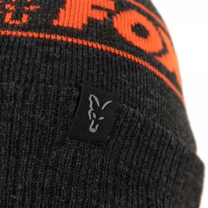 Čiapka Fox Collection Black/Orange Bobble Hat