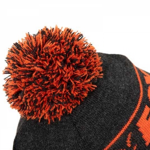 Čiapka Fox Collection Black/Orange Bobble Hat