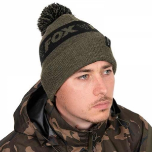 Čiapka Fox Collection Green/Black Bobble Hat